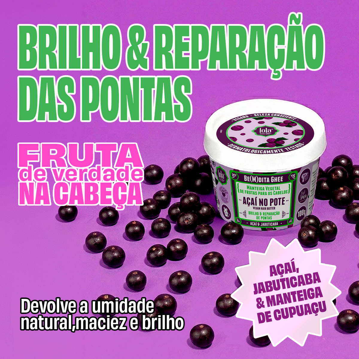 Be(m)dita Ghee Açaí no Pote 100g