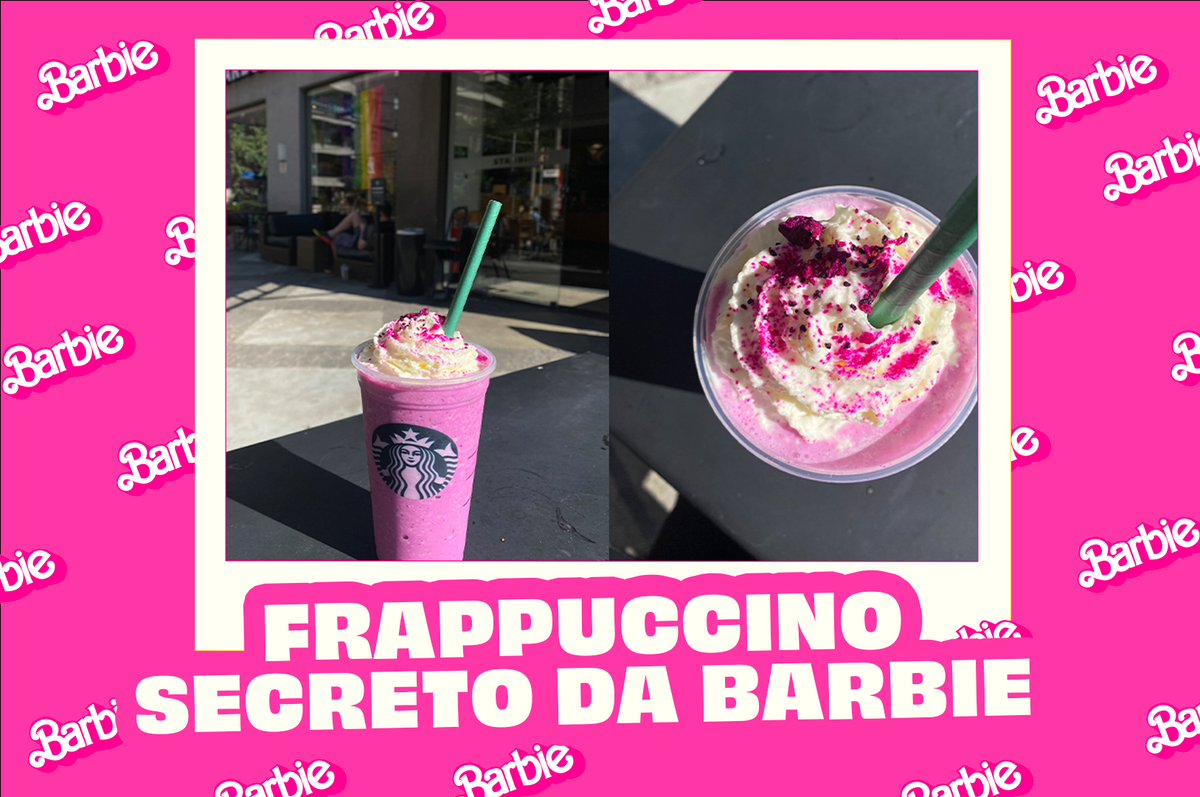 Existe um frappuccino SECRETO da Barbie no Starbucks😱e tô doida pra te contar!